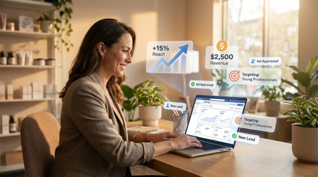 Facebook Ads for Small Business 2026 | Meta Andromeda 1 Ai image prompt 202601220339 Imtiaj IHY